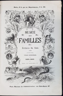 MUSEE DES FAMILLES, LECTURES DU SOIR 1852-1853 - PARIS, 1853 foto
