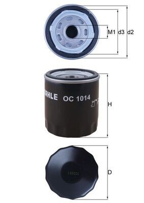 Filtru ulei MAHLE OC1014