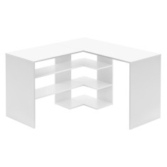 Birou de colt DTD alb Tamari 120x120x75,4 cm