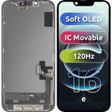 Cumpara ieftin Display cu Touchscreen MP compatibil cu Apple iPhone 17e / 16e, cu Rama, Versiune Soft OLED FHD 120Hz IC Movable, Negru