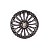 Set 4 Capace Roti 15 inchi (R15) Dino Negru, Compatibile cu Alfa Romeo, Autohelix MSA
