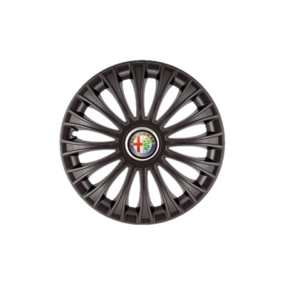 Set 4 Capace Roti 15 inchi (R15) Dino Negru, Compatibile cu Alfa Romeo foto
