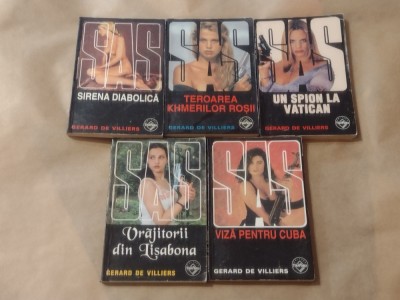 GERARD DE VILLIERS - 5 CARTI SIRENA DIABOLICA+TEROAREA KHMERILOR ROSII+UN SPI... foto
