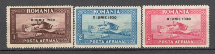 Romania.1930 Posta aeriana:C.Raiu-supr. filigran orizontal XR.38