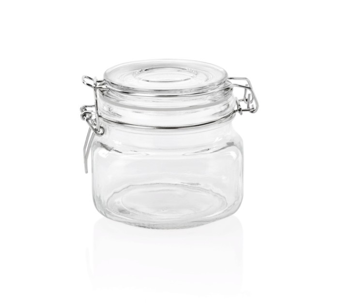 Borcan cu capac ermetic, din sticla, 500 ml