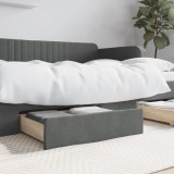 VidaXL Sertare de pat 2 buc, gri &icirc;nchis, lemn prelucrat și textil
