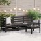 vidaXL Set mobilier de grădină, 3 piese, negru, lemn masiv de pin 805709