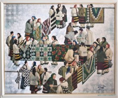 tablou pictura Aurel Dan, membru U.A.P., ulei pe panza, 80x98cm foto