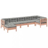 Cumpara ieftin Set canapele gradina cu perne, 7 piese, lemn masiv brad douglas