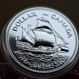 Canada 1 dolar 1979 argint Proof 300th Anniversary of Ship &quot;Griffon&quot; cu certificat, America de Nord