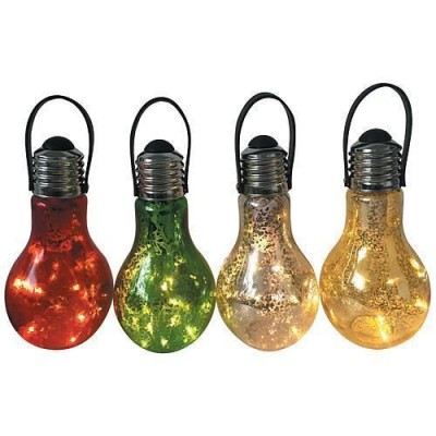 Lampa pentru gradina, tip bec, LED, set 24 buc, 1xAA, 9x18 cm, Stella GartenVIP DiyLine foto