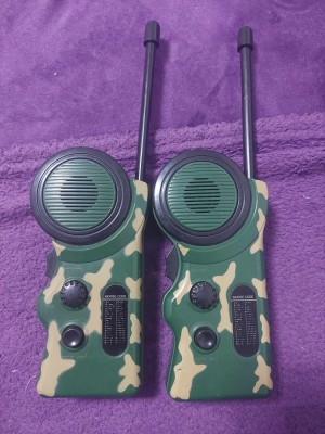 Jucarie veche-Walkie Talkie Echipament militar oficial de joc ,cu codul morse foto