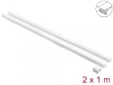 Set 2 buc canal cablu self-adhesive 24x14mm - lungime 1m Alb, Delock 22086