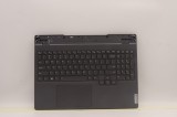Carcasa superioara cu tastatura palmrest Laptop, Lenovo, Legion 5 15ARH7 Type 82RE, 5CB1H78459, AP2DJ000900, EL2DJ001C00, JY570, iluminata, Slate Grey