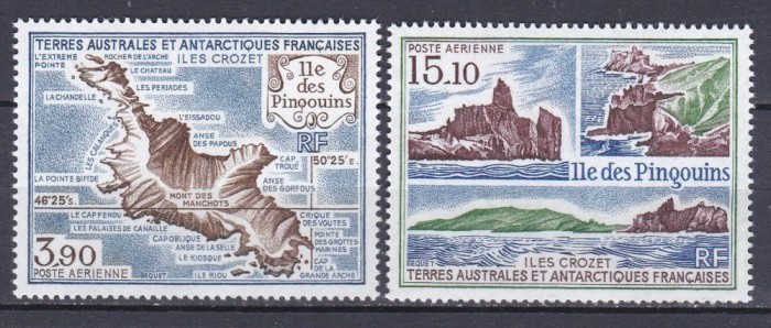 DB1 Colonii TAAF Terit Antarctice Franta 1988 Crozet Insula Pinguinilor 2 v. MNH
