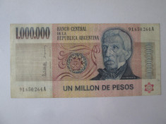 Rara! Argentina 1 milion Pesos 1981 foto