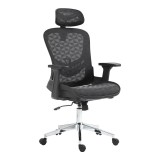 Scaun manager Mergi plasa neagra 62x63x120 cm