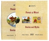 Album filatelic - Povesti si mituri (bilingv) 2022 cartonat, cu cutie