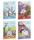 Carte de Colorat + Stickere 32 Pagini Thomas 4 Tipuri