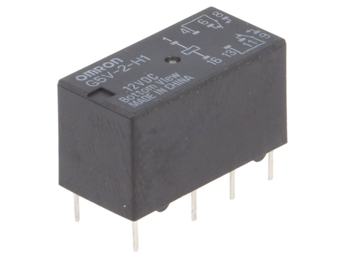 Releu electromagnetic DPDT 12VDC 2A