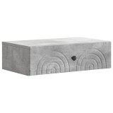 vidaXL Masă laterală montată pe perete Gri Beton 59 x 34,5 x 17 cm 898148