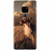 Husa silicon pentru Huawei Mate 20, Alone Dog Animal In Grass