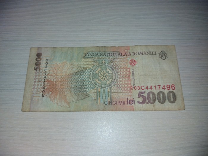 Bancnotă 5000 lei 1998