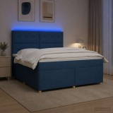 Cumpara ieftin Pat boxspring cu saltea albastru 160 x 200 cm Tesatura