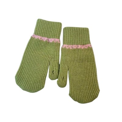 Manusi tricotate cu 2 degete foto