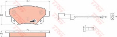 Set placute frana,frana disc FORD TRANSIT caroserie (2006 - 2014) TRW GDB1725 foto