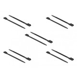 Set 10 buc bride cu inchizatura dubla 190 x 9 mm Negre, Delock 18887