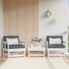 Set 2 Scaune Gradina Gossi, Lemn Masiv Pin, Alb, 64x61x62 cm, Exterior, Design Rustic