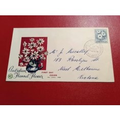Australia 1959 - floarea de flanel, FDC circulata