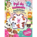 Pui de animale. Activitati cu figurine detasabile. Autocolante senzoriale