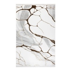 Covor Living Aura Lux 53473A Maro / Alb Moftx