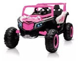 UTV electric pentru copii, Kinderauto Warrior, 4x4, 120W, 12V 7Ah, echipare Premium, culoare roz