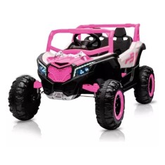 UTV electric pentru copii, Kinderauto Warrior, 4x4, 120W, 12V 7Ah, echipare Premium, culoare roz