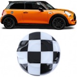Capac rezervor de combustibil cu carouri alb-negru, potrivit pentru Mini F55 F56 F57 13-21 Performance AutoTuning