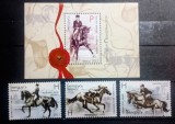 Belarus 2011 cai, curse de cai , hipism, sărituri, sport serie 3v + bloc neștampilat