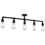 Cumpara ieftin Lampa de tavan, negru, 5 becuri x E27