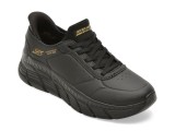 Pantofi sport SKECHERS negri, 117394, din piele ecologica