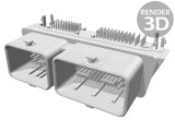 Conector Automotive CMC Tată Soclu 80 PIN Negru THT