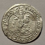 Austria 3 kreuzer 1713 Graz argint Carol Vl