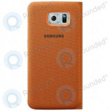 Portofel Samsung Galaxy S6 Flip canvas portocaliu (EF-WG920BOEGWW)