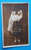 Costum popular traditional Romanesc - CP datat 1941 - Foto studio