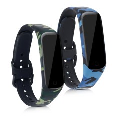 Set 2 Curele pentru Samsung Galaxy Fit 2, kwmobile, Silicon, Multicolor, 54205.01 foto