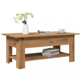 VidaXL Măsuță de cafea, stejar artizanal, 102x55x42 cm, lemn prelucrat
