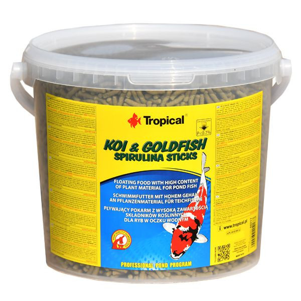 TROPICAL Koi &amp;amp; Goldfish spirulina sticks - 11L
