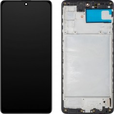 Display cu Touchscreen MP compatibil cu Samsung Galaxy M51 M515, cu Rama, Versiune OLED, Negru