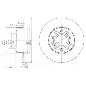 Disc frana VW TOURAN (1T3) (2010 - 2015) KRIEGER 0950004006 foto